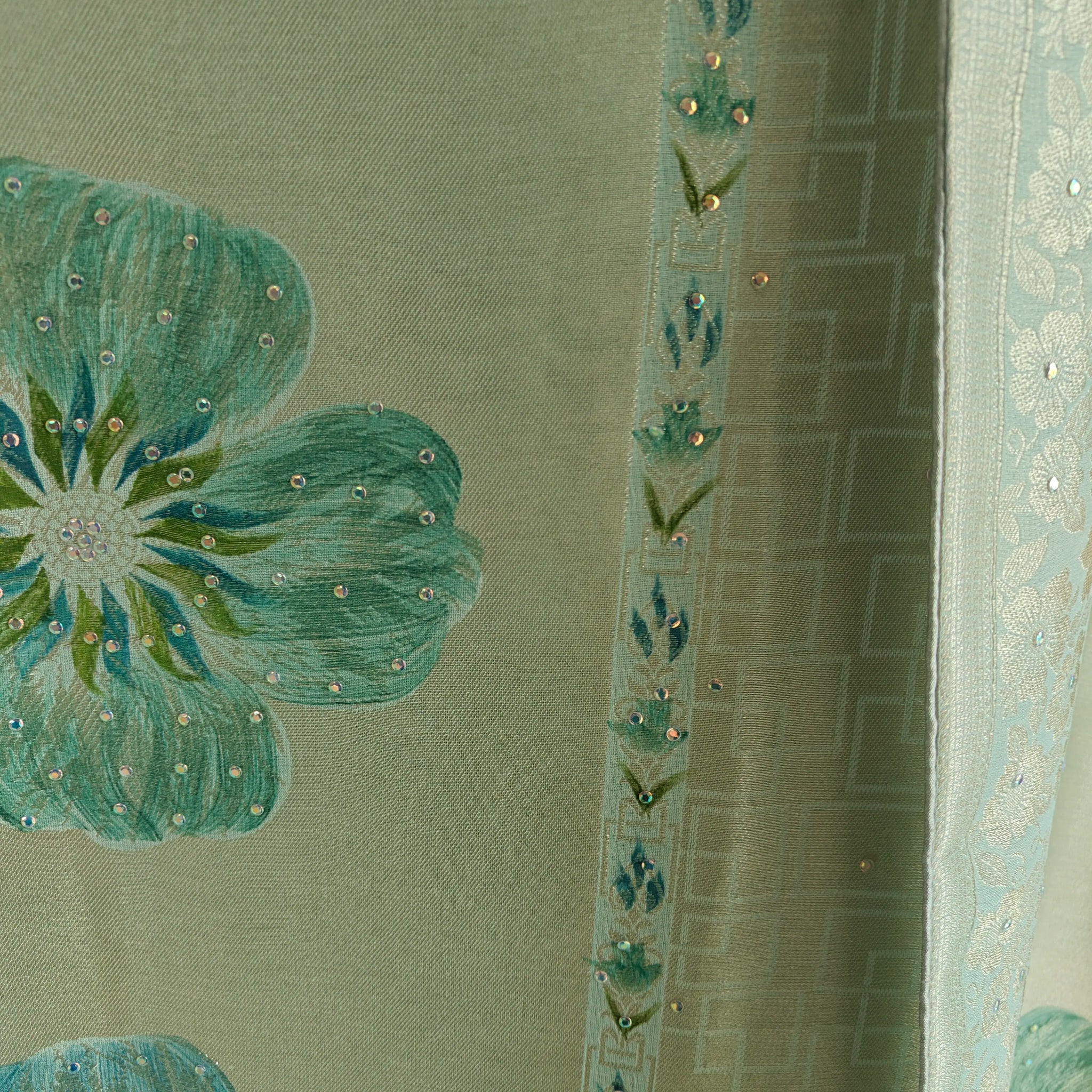 Bhagalpuri Silk in Bluish Dress material - Unstitched collections