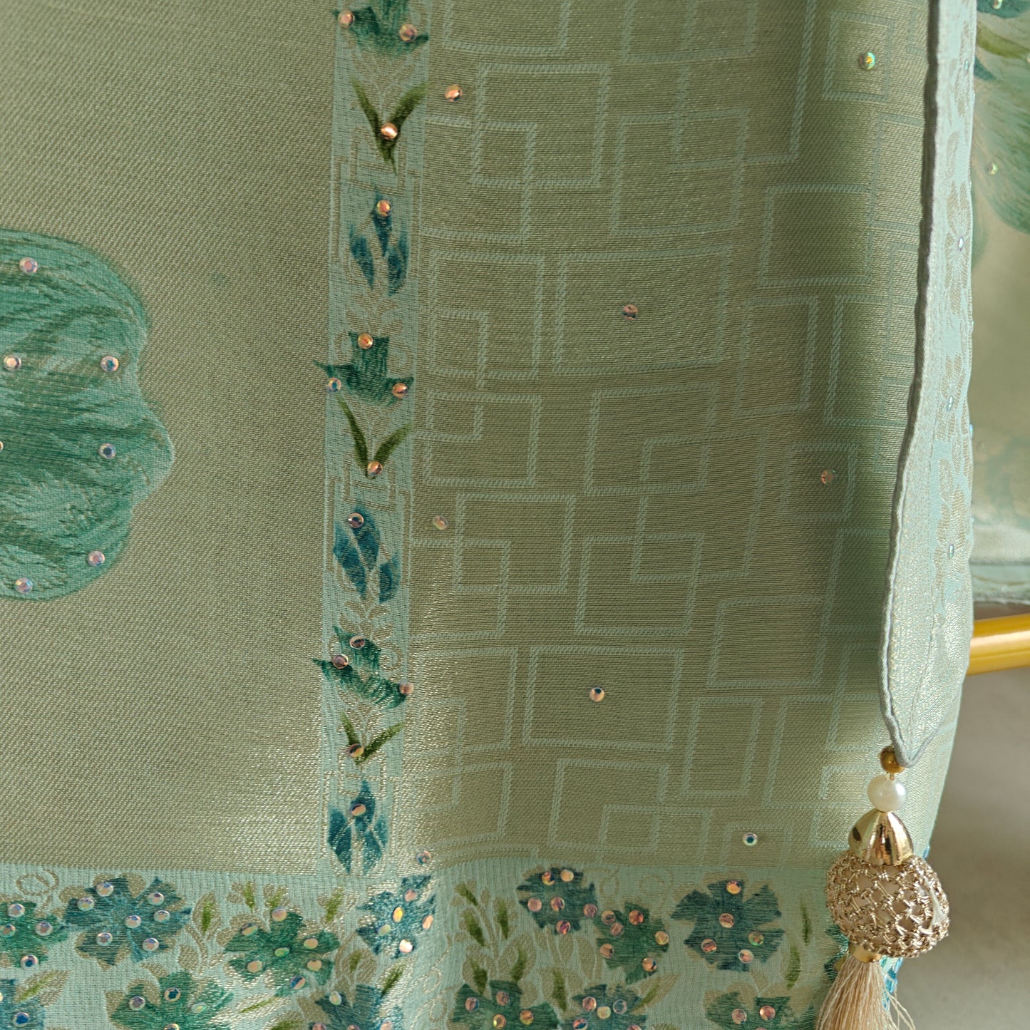 Bhagalpuri Silk in Bluish Dress material - Unstitched collections