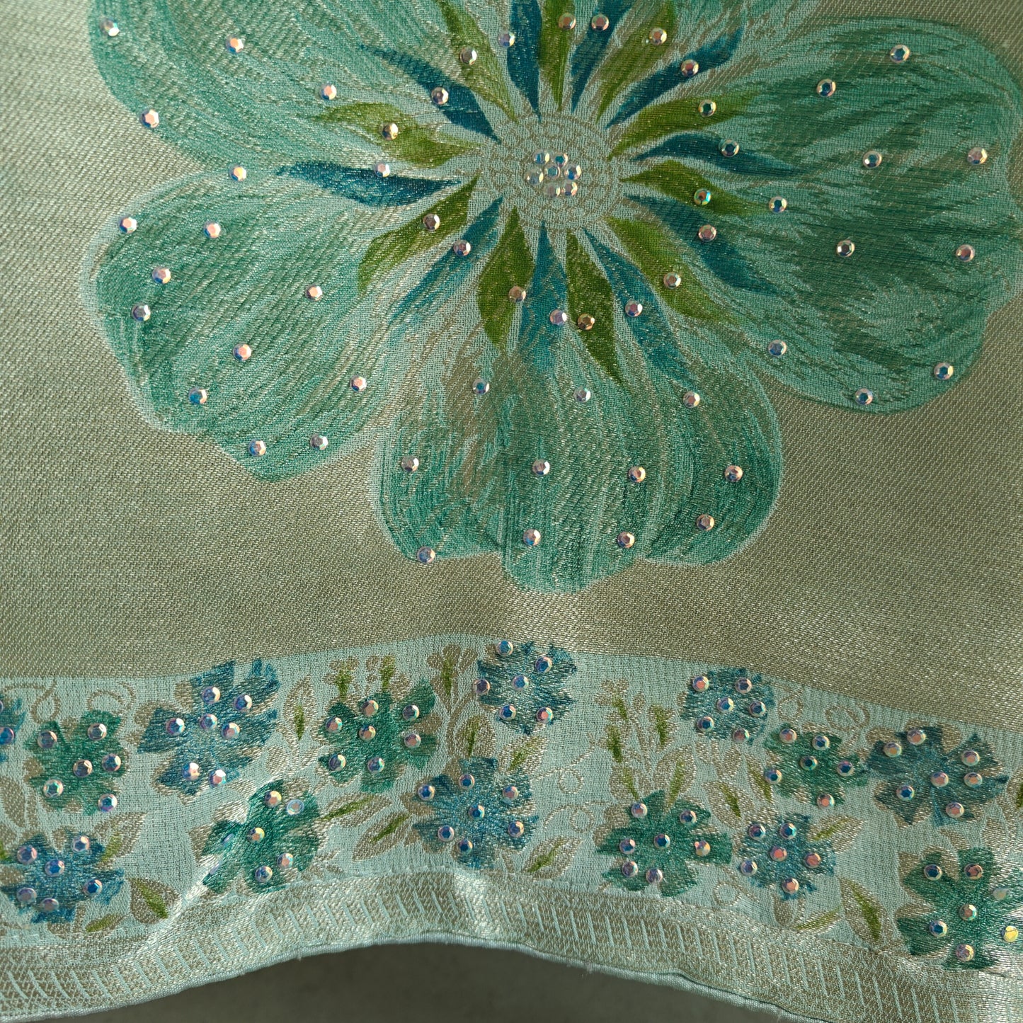 Bhagalpuri Silk in Bluish Dress material - Unstitched collections