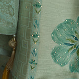 Bhagalpuri Silk in Bluish Dress material - Unstitched collections