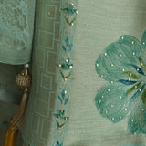 Bhagalpuri Silk in Bluish Dress material - Unstitched collections