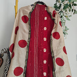 Maroon Pure Maheshwari Designer Dress material