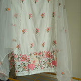 Roman Silk Dress material Multi color embroidery daman