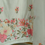 Roman Silk Dress material Multi color embroidery daman