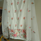 Roman Silk Dress material Multi color embroidery daman