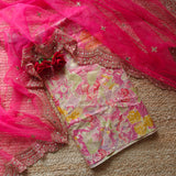 Kurta Dupatta Set Unstitched Top 2.2 mtr