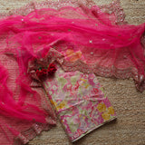 Kurta Dupatta Set Unstitched Top 2.2 mtr