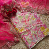 Kurta Dupatta Set Unstitched Top 2.2 mtr