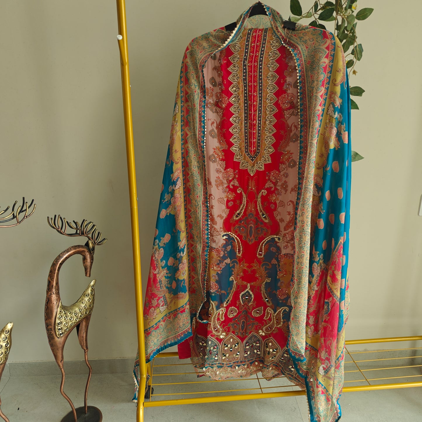 Pakistani Print with embroidery.