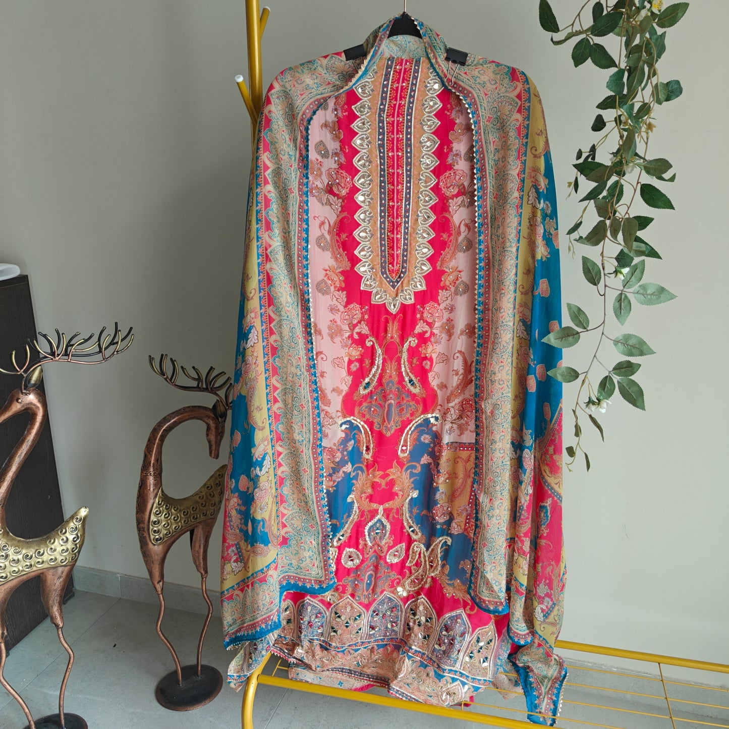 Pakistani Print with embroidery.