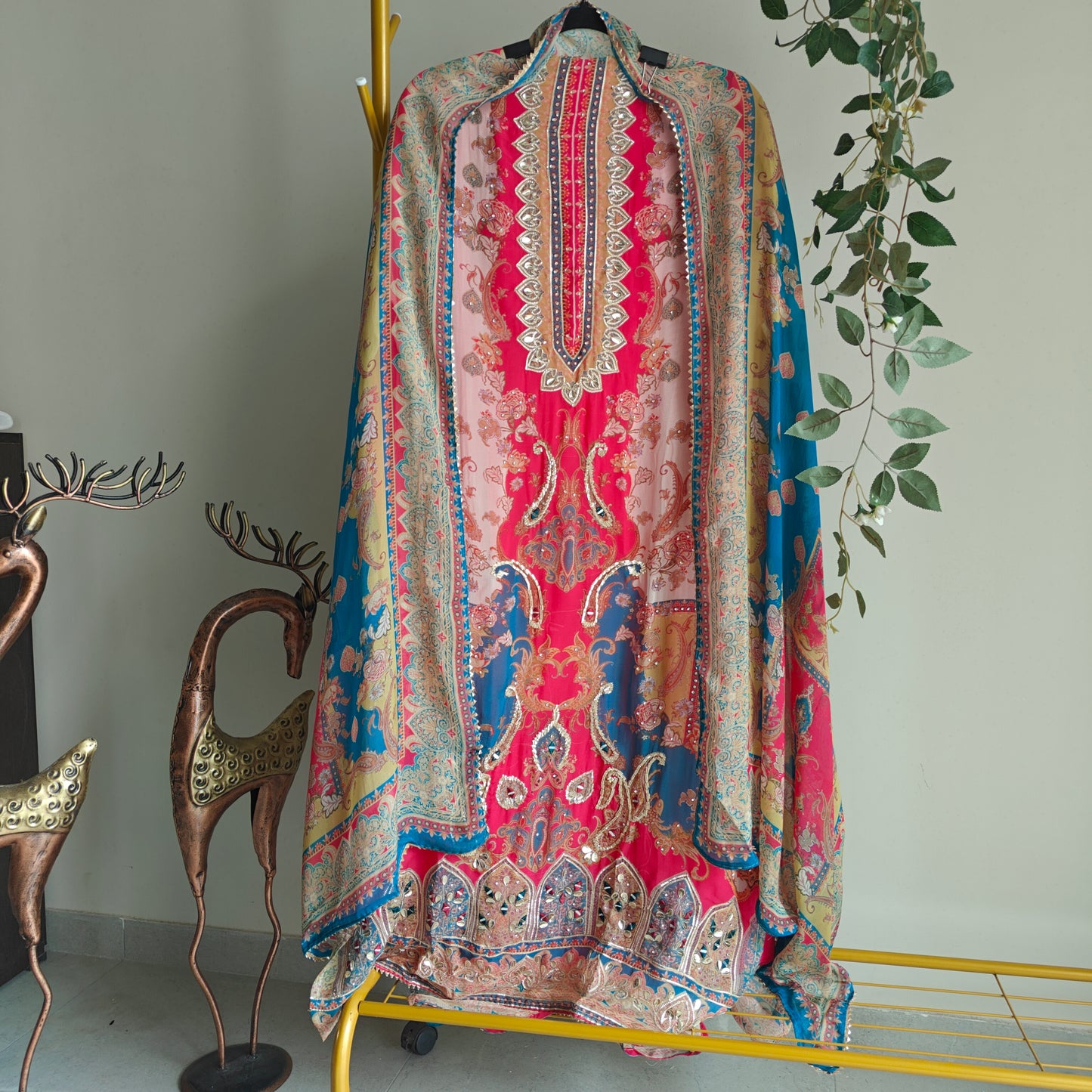 Pakistani Print with embroidery.