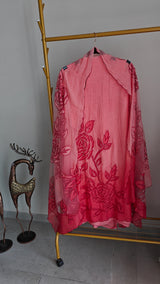 Red Mul Cotton Patchwork Suit