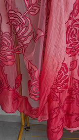 Red Mul Cotton Patchwork Suit