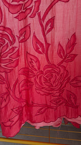 Red Mul Cotton Patchwork Suit