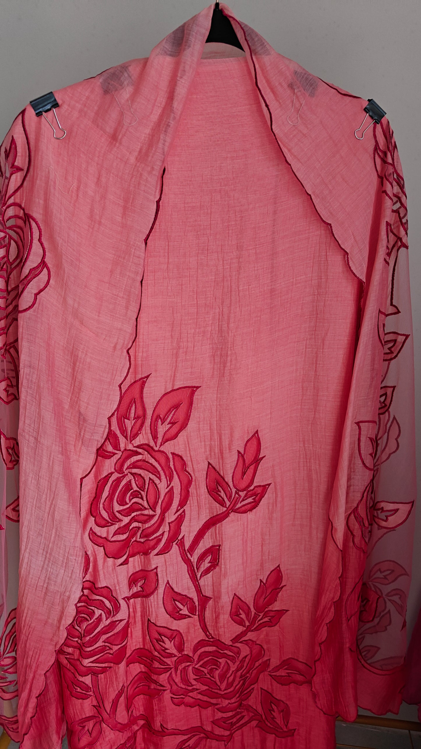 Red Mul Cotton Patchwork Suit