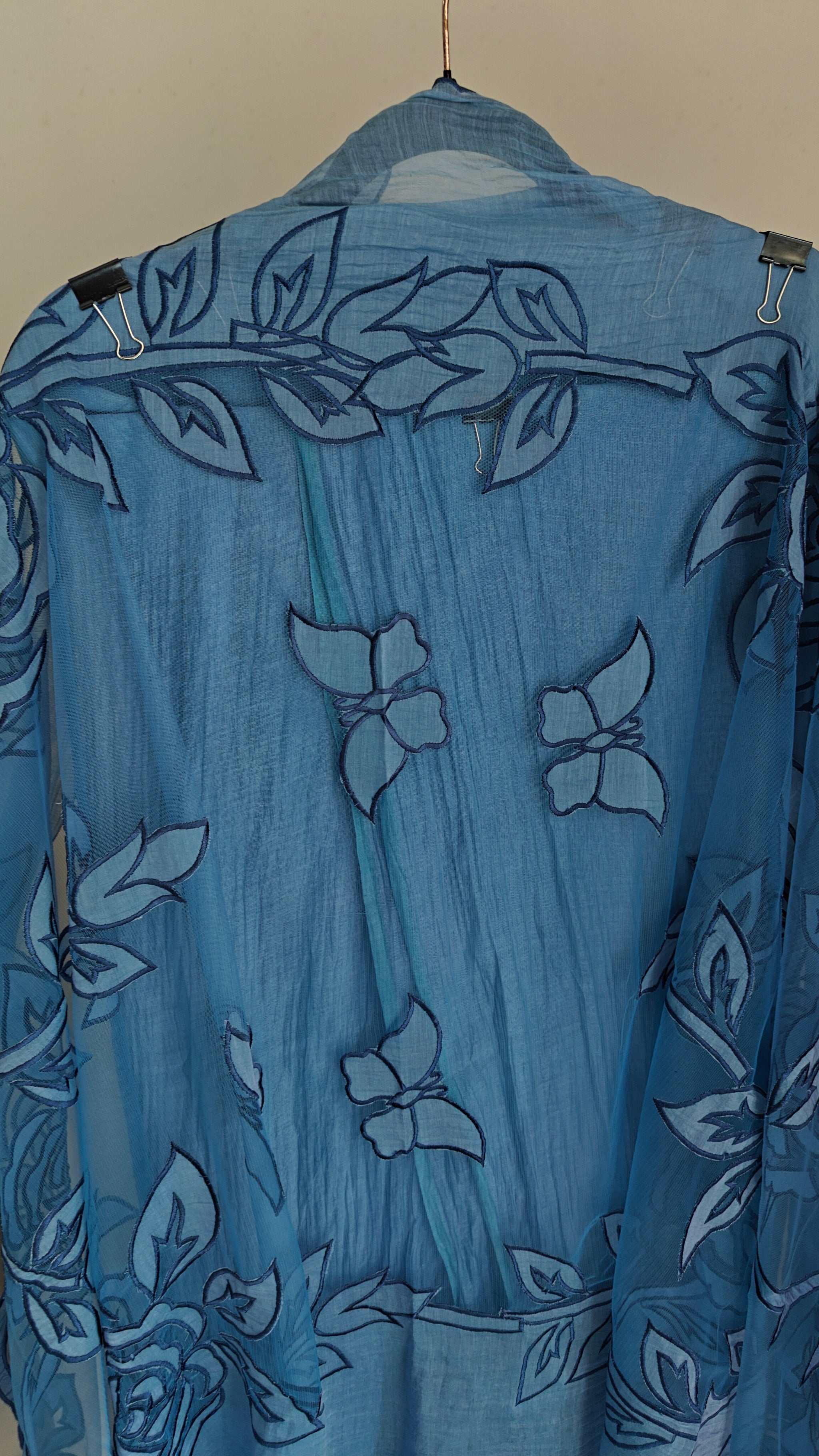 Blue Mul Cotton Patchwork Suit