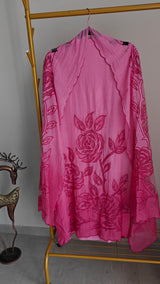 Pink Mul Cotton Patchwork Suit