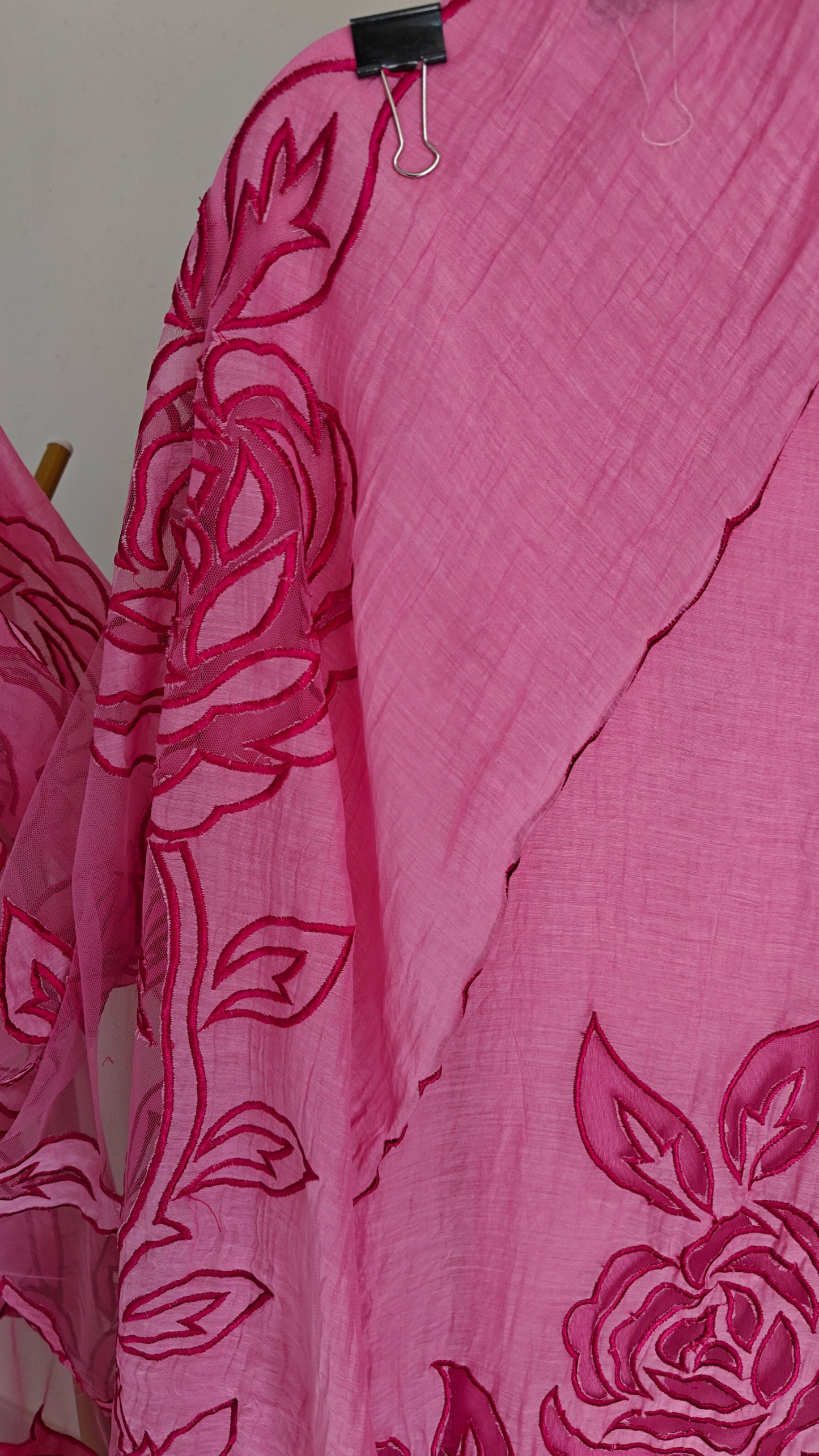 Pink Mul Cotton Patchwork Suit