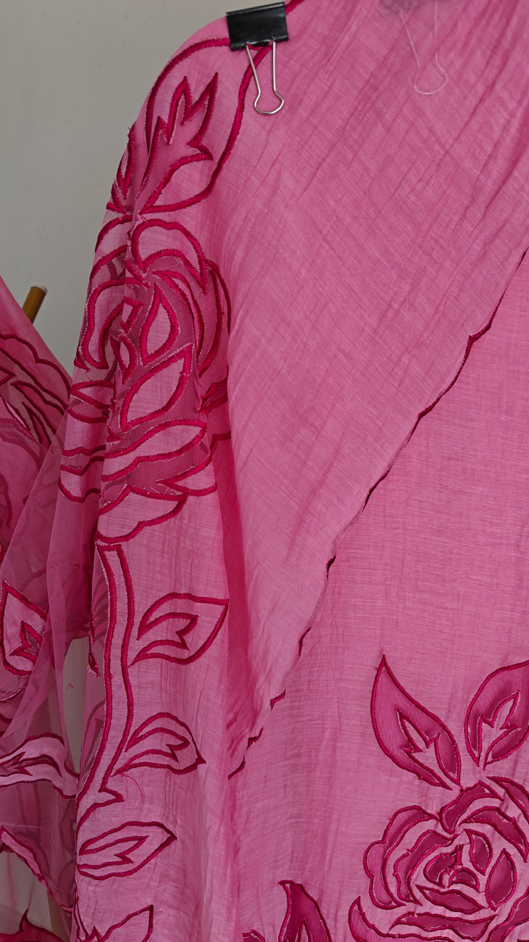 Pink Mul Cotton Patchwork Suit