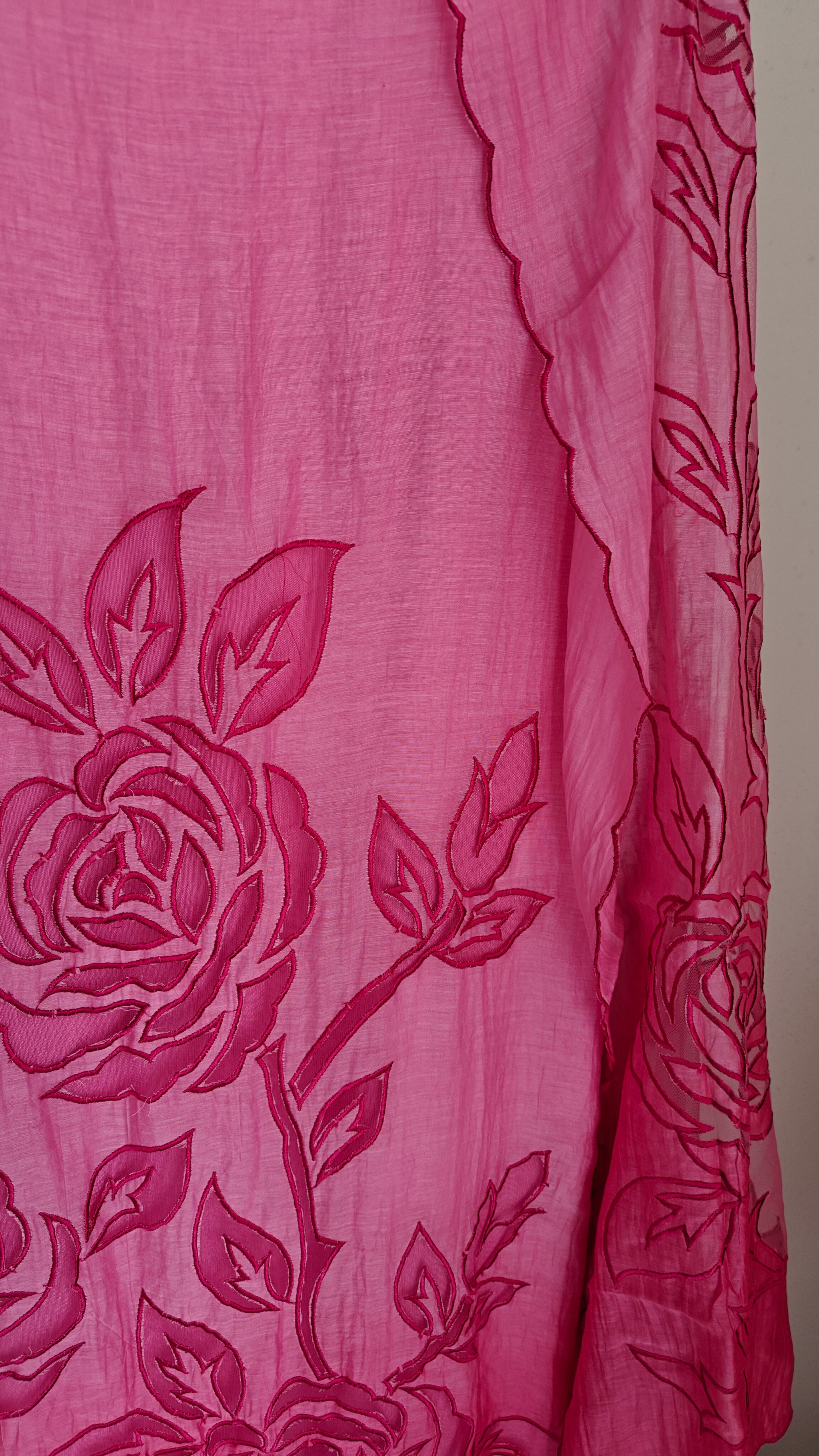 Pink Mul Cotton Patchwork Suit