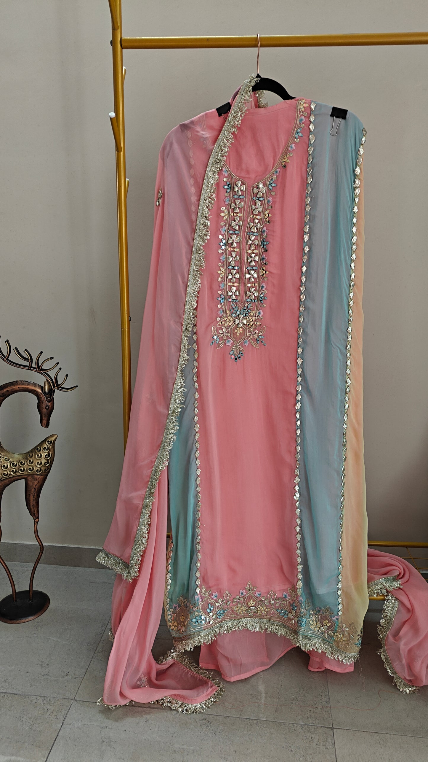 Georgette Gotta Patti Unstitched Suit