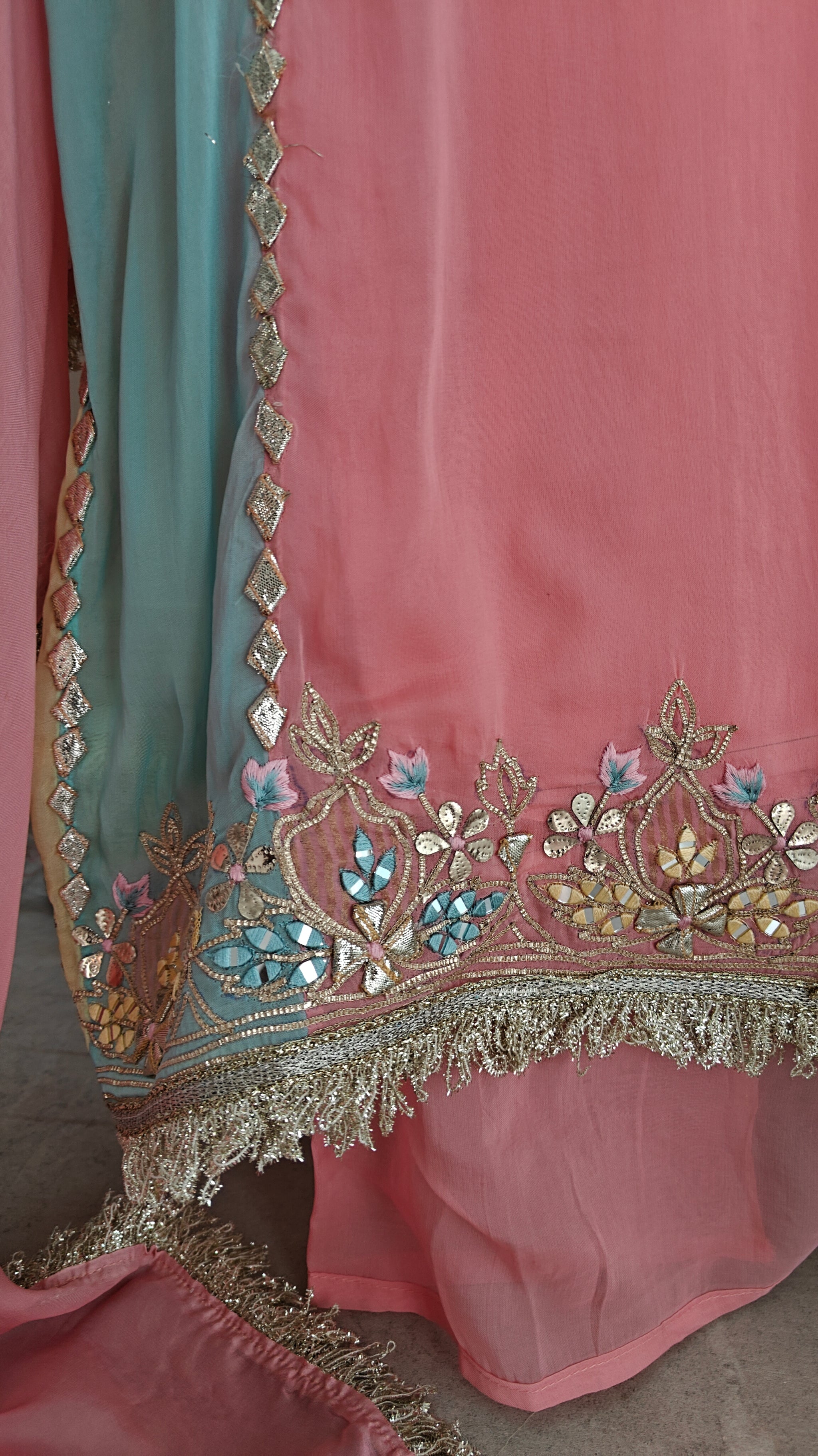 Georgette Gotta Patti Unstitched Suit