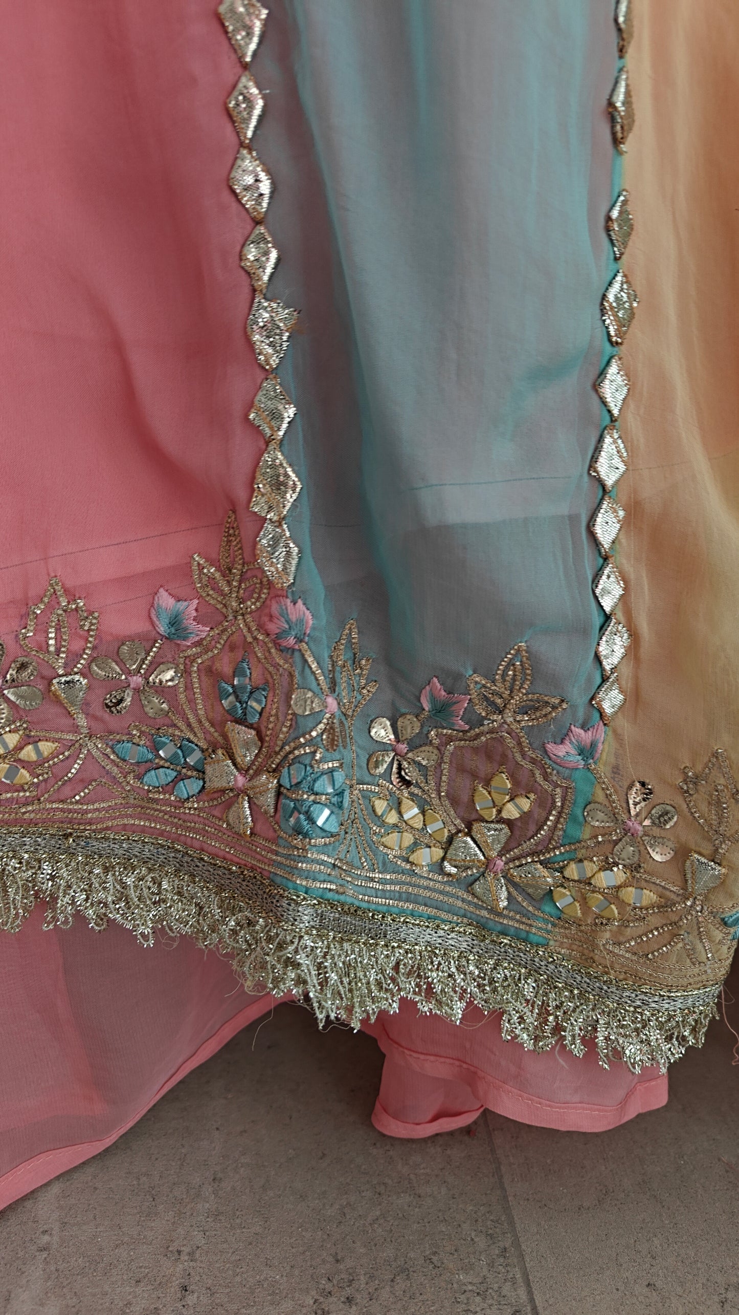 Georgette Gotta Patti Unstitched Suit