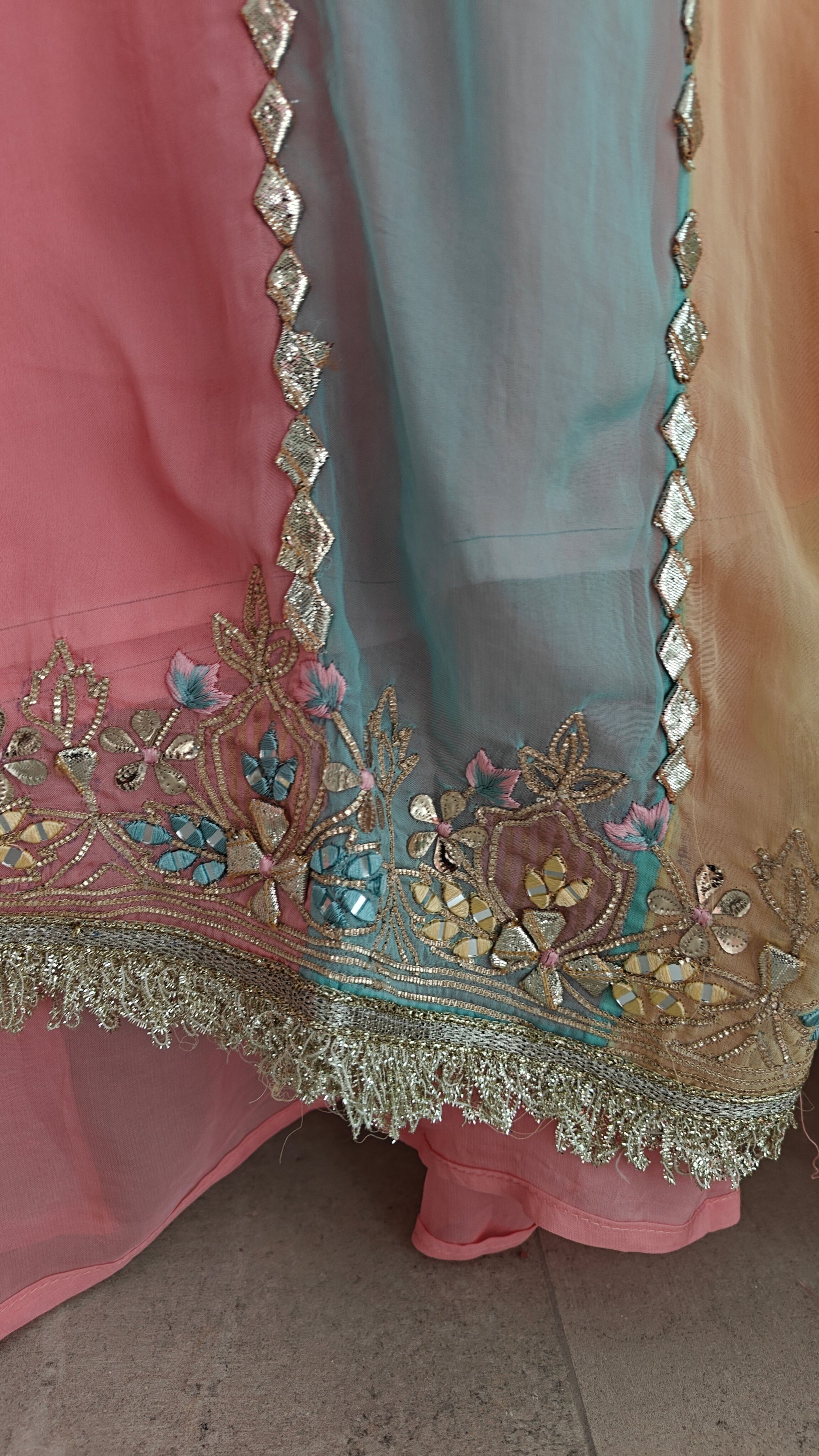 Georgette Gotta Patti Unstitched Suit