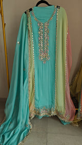 Georgette Gotta Patti Unstitched Suit