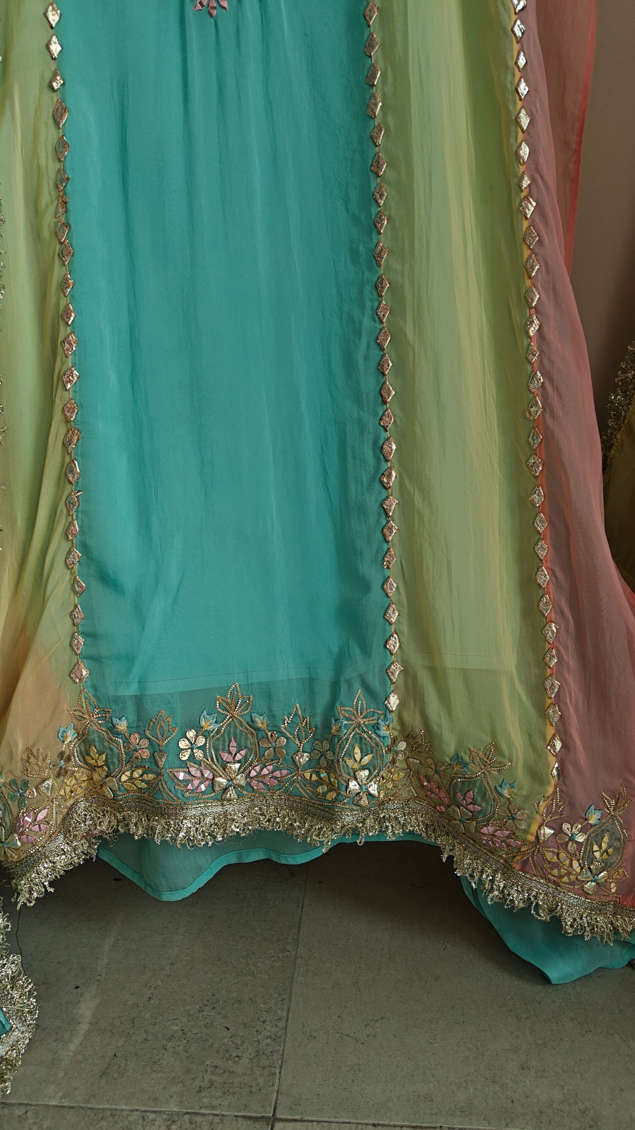 Georgette Gotta Patti Unstitched Suit