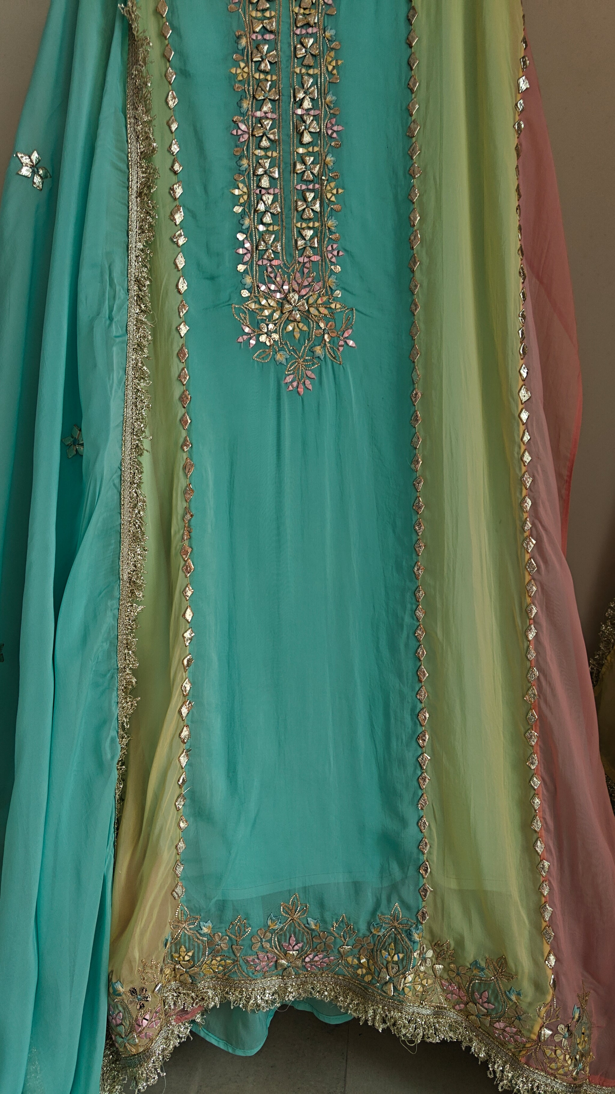 Georgette Gotta Patti Unstitched Suit