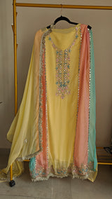 Georgette Gotta Patti Unstitched Suit