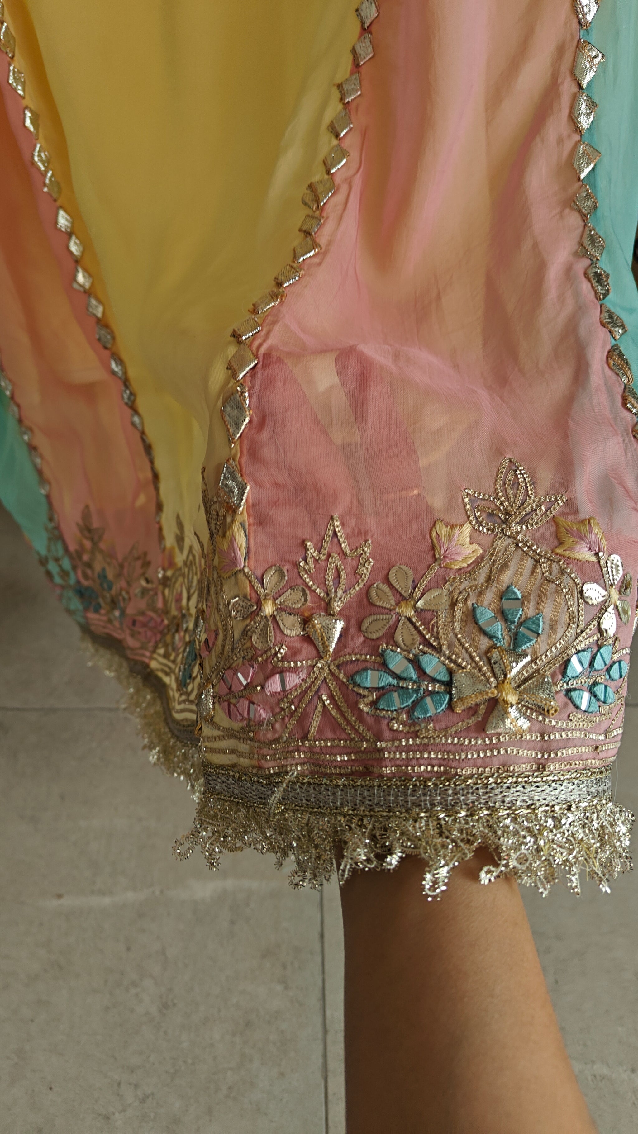 Georgette Gotta Patti Unstitched Suit