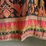 Pure Maheshwari Silk Embroidered yoke kurta semi stitched suit with digital print.