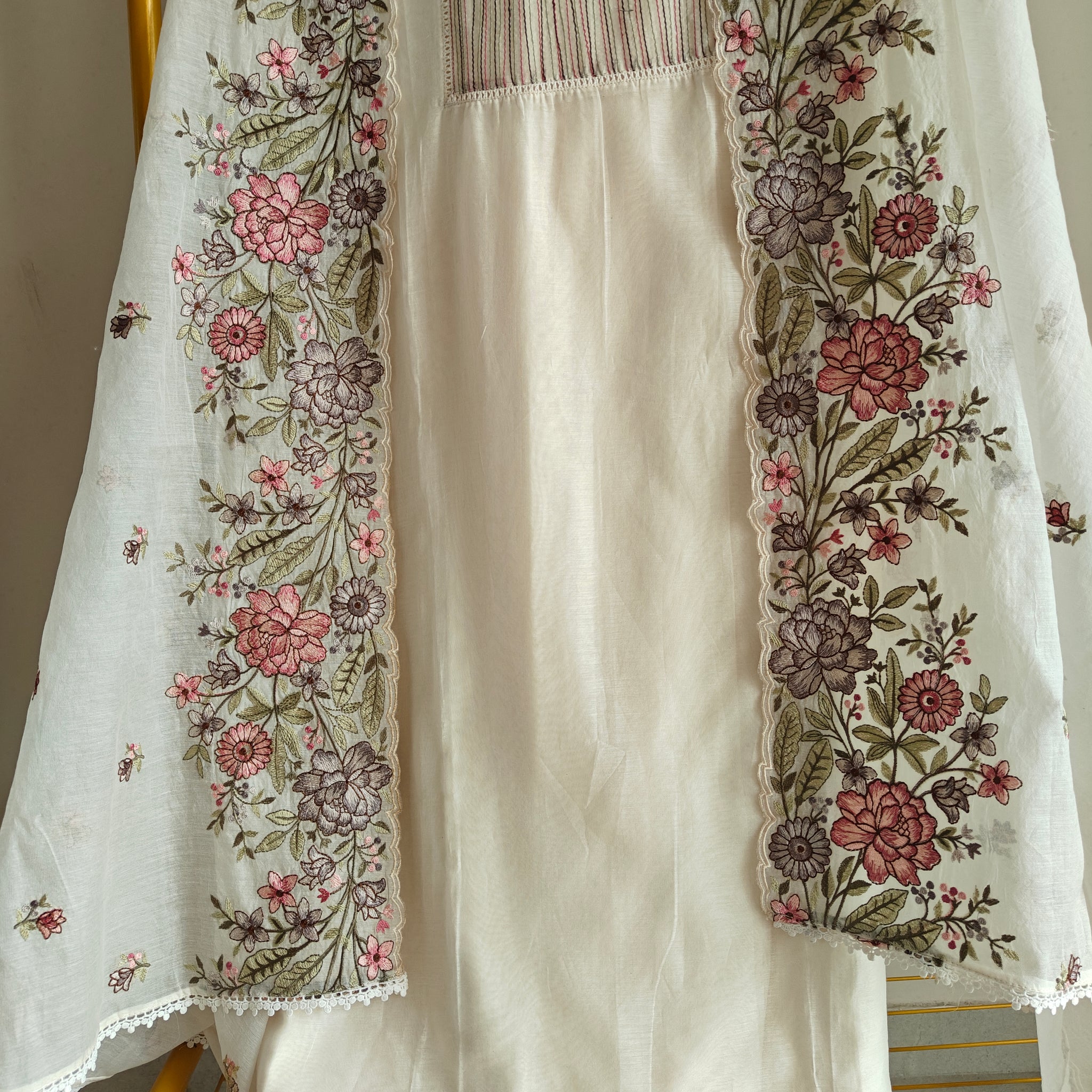 Pure Mul Cotton Embroidery dress material