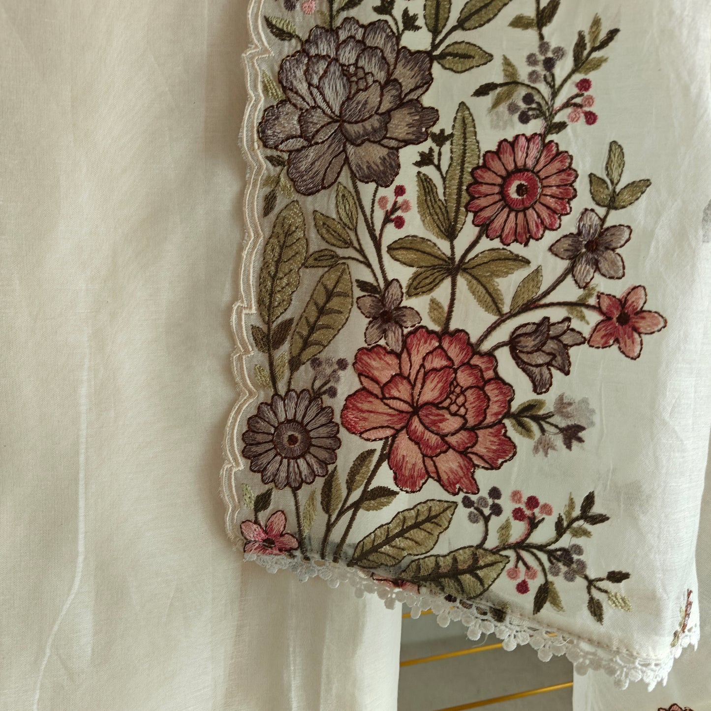 Pure Mul Cotton Embroidery dress material
