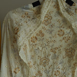 Cream Cotton embroidered dress material