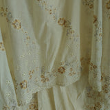 Cream Cotton embroidered dress material