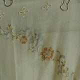 Cream Cotton embroidered dress material