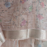 Soft Zari kota kurta with tissue dupatta.