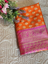 Pink Orange Sari