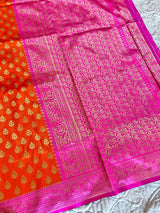 Pink Orange Sari