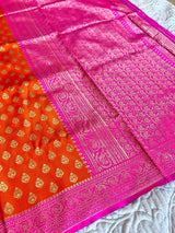 Pink Orange Sari