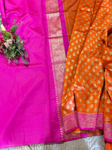 Pink Orange Sari
