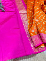 Pink Orange Sari