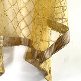 Yellow Net Double border embroidery Dupatta