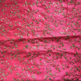Pink Sequin embroidered Raw Silk