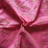 Pink Sequin embroidered Raw Silk