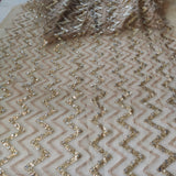 Gold Sequin blouse net fabric