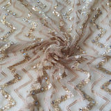 Gold Sequin blouse net fabric